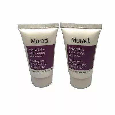 Murad AHA/BHA Cleanser Travel Sizes 15 ML Each Lot Of 2 • $9.99