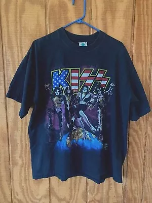 Vintage KISS Alive Worldwide Reunion Tour 1996 T Shirt Double Sided Size: XL • $74.99