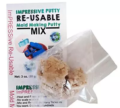 Impressive Re-Usable Mold Making Putty Mix 3 Oz. • $20.69