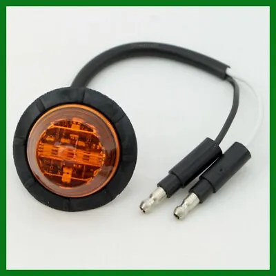 Maxxima Marker Clearance 6 Amber LED Low Profile Light 1-1/4  Round 3/4  Mount • $12.95
