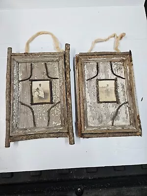 Hand Made Wooden PICTURE FRAMES With Old Photos Included 11 X8  • £9.50