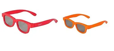 £6.99 • Buy 2 Pairs Of Children's Passive 3D Glasses 1 Red 1 Orange LG Toshiba Cinemas LG