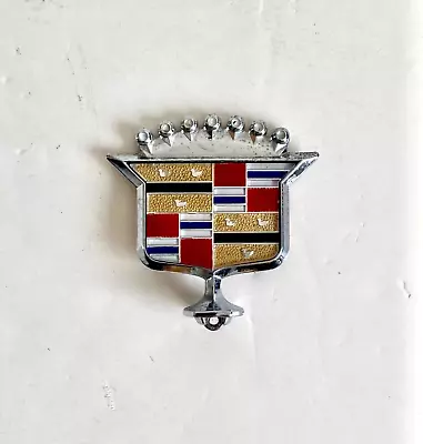 Vintage Chrome Metal Cadillac Car Hood Ornament Emblem Badge Crest GM Automobile • $49.99