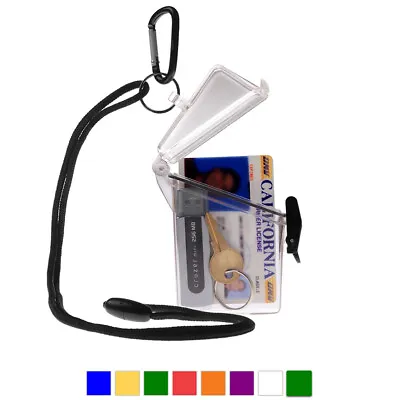 5 Pack - WITZ See It Safe Clear Waterproof ID Badge / Card Holder Case W Lanyard • $35.99