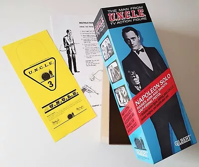Man From UNCLE Napoleon Solo Empty Box 12 Inch Action Figure 1965 Type U.N.C.L.E • $25