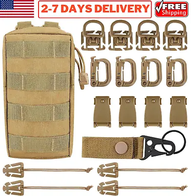 Kit Of 18 Attachments Molle Bag Accessories Kit D-Ring Grimloc Locking Gear Clip • $19.99