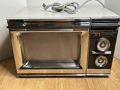 Vintage 1975 Amana Radarange RR-D Chrome Microwave Oven Rare • $400