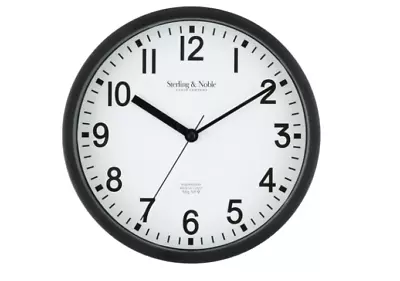 8.78  Analog Wall Clock Large Modern Home Office Mirror Surface Decor Black New • $7.14