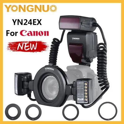 Yongnuo YN24EX E-TTL Twin Lite Macro Flash Speedlite For Canon Camera Flash Head • $174