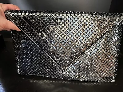 Lyrella Vintage Metallic Metal Mesh Evening Clutch Handbag Purse • $10