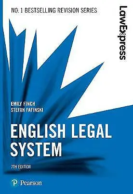 £4.99 • Buy English Legal System - Emily Finch Stefan Fafinski - 7th Edition - Book E1