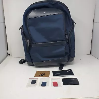 Montblanc Nightflight Medium Fabric/Leather Backpack • $375