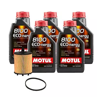 5L Motul 8100 ECO-NERGY 5W30 Wix Filter Motor Oil Change Kit For Chevy Saturn • $66.95