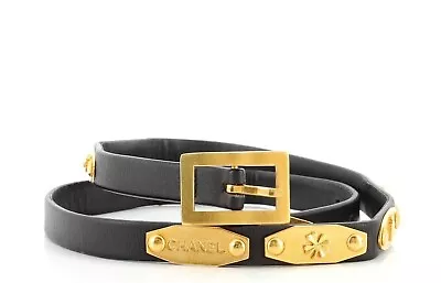 Chanel Vintage Belt Chanel Belt Chanel Leather- Black  = 65cm 26 Inches • £499