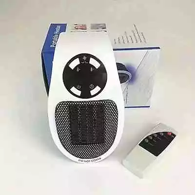 Portable Electric Space Heater Mini Fan With Remote Control Wall Sockets • $10.99