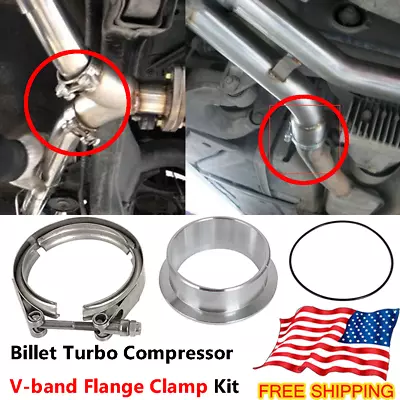 Billet Turbo Compressor V-band Flange Clamp Kit For Borg Warner S400 S500 Series • $36.99
