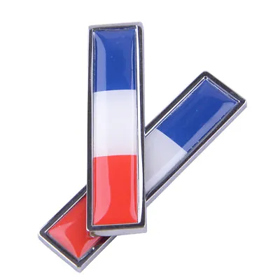 2Pcs French Flag Alloy Car Sticker Badge Emblems Sticker Logo Signs • £4.70