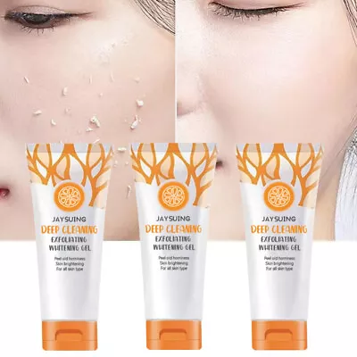 3 Pack Orange Exfoliating Whitening Gel Scrub Face Body Brigtening Skin 50ML • £11.45