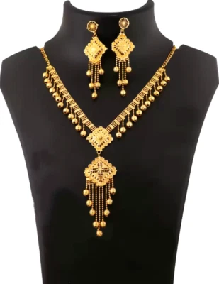 $18.99 • Buy 22K Gold Bridal Plated Choker Indian Bollywood Necklace Jhumka Earrings Jewelry