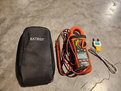 Extech True RMS 400A ACDC Clamp Meter + Leads + Pouch • $60