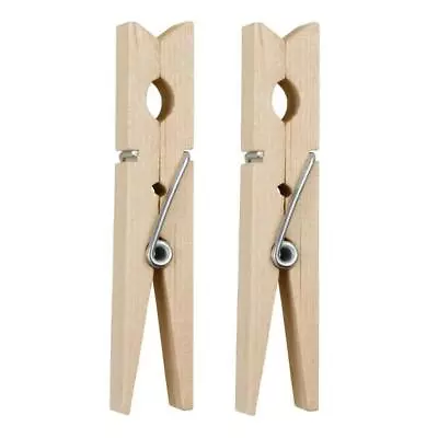 Airer Dry Line Wooden Clothespin Clothes Pegs Pine Wood Clips Photo Paper Pegs • $12.25