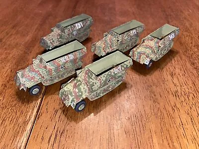 Lot Of 5 ROCO MINITANKS 1:87 GERMAN WWII Halftracks Camouflaged • $15