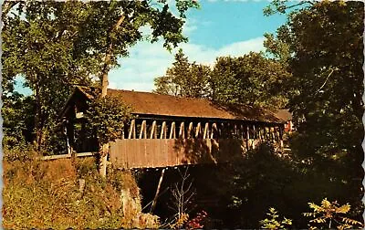 Bloods Brook Covered Bridge Meriden New Hampshire Postcard • $3.99