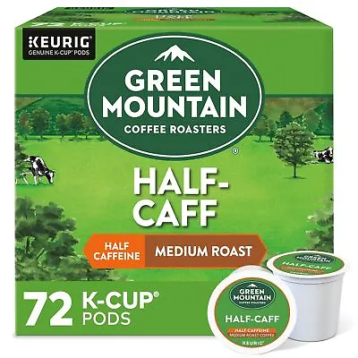 Green Mountain Coffee Half-Caff Keurig K-Cup Pod Medium Roast 72 Count • $39.99