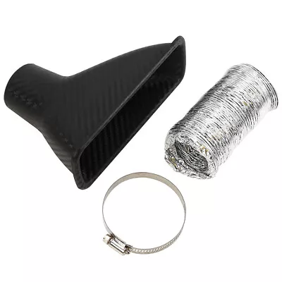 ABS Front Bumper Turbo Cold Air Intake Filter Funnel Pipe System Kit Fit For Car • $20.60