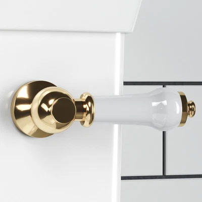 £29.99 • Buy ENKI Z24 Luxury Gold Flush Handle Toilet Lever Traditional Cistern Tank Ceramic
