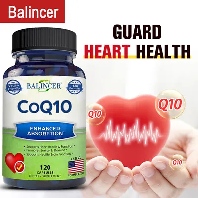 CoQ 10 Coenzyme Q10 Vegan 400mg 30 To 120 Capsules Cardiovascular Heart Health • $22.65