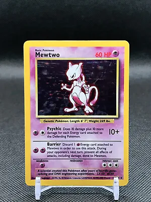 $39.99 • Buy Pokemon Card - Mewtwo - Base Set 10/102 Holo Rare 1999-2000 UK 4th Print