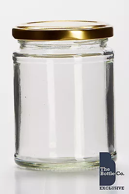 48 X 300ml ROUND JAM PICKLE CHUTNEY JAR C/W CHOICE OF LID COLOUR • £46.55