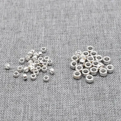 Bulk 925 Sterling Silver Tiny Spacer Beads For Necklace Bracelet 2.5mm 3.5mm • $8.72