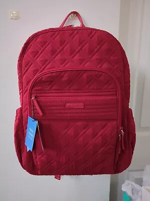  Vera Bradley Campus Tech Backpack Cardinal Red NWT • $49.99