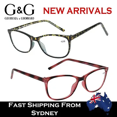 New Women Reading Glasses Cat Eye Fashion Designed Red Green Tortoise +1.0 +3.5 • $24.99