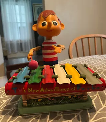 1960's Rosko Tin Battery Operated Pinocchio Xylophone Playing Toy In Box Japan • $60