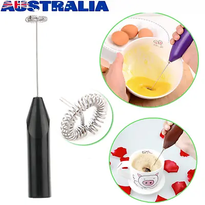 Mini Foamer Kitchen Tool Milk Frother Egg Beater Stirrer Whisk Mixer Electric • $9.95