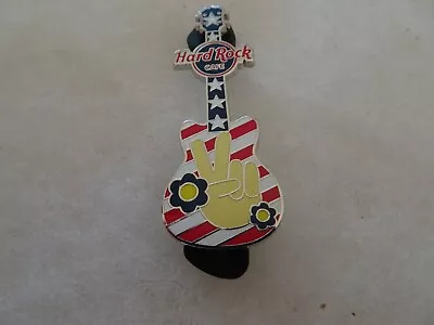 Hard Rock Cafe Pin No Location Online Groovy Mystery Guitar Series 2013 #4 Peace • $17