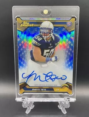 2013 Topps Finest Manti Te’o #131 Gold Refractor Auto RC /25 • $40