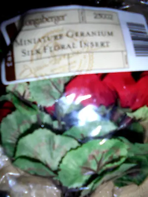 Longaberger May Series Miniature Geranium Silk Floral Flowers For Basket NEW • $12.75