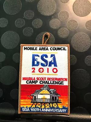 BSA MOBILE AREA COUNCIL 2010 CAMP CHALLENGE MAUBILA SCOUT RESERV 100th ANN PATCH • $7.28