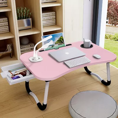 All Laptop Desk For Bed Portable Bed Tray Lap Desk With Cup Holder / Small Fan • £14.94