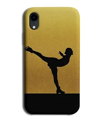 Ice Skating Phone Case Cover Skates Skater Figure Gift Present Gold Golden I595 • £14.95