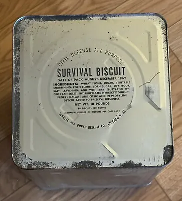 US Civil Defense Survival Ration Biscuits 18 Lbs Sealed 1962 Vintage • $23.75