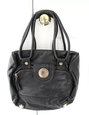 Gustto Soft Black Leather Handbag Large ~ Great Condition  • $101.15