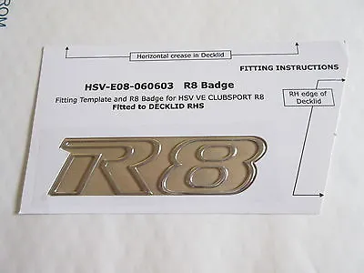 Hsv Ve E1 E2 E3 Clubsport R8 ' R8 ' Boot Lid Badge Chrome Genuine Hsv‏ New • $84