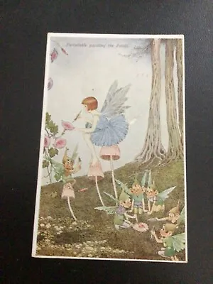 Vintage Fairy Postcard - Ida Outhwaite - Periwinkle Painting The Petals • £7.50