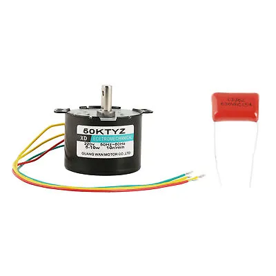 AC 220V Miniature Low Speed Large Moment Of Force Synchronous Motor CW/CCW 10rpm • £7.46