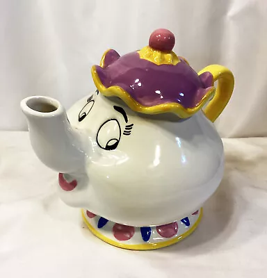 Vintage Disney Beauty And The Beast Mrs Potts Teapot Ceramic Treasure Craft • $24.77